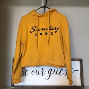 Yellow Hoodie with “Sunday Mood”
